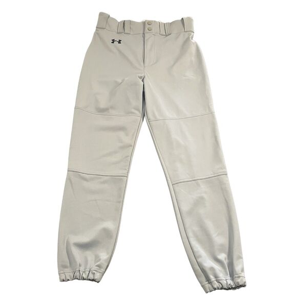 Under Armour Baseball Pants Men's Size Large Gray Heat Gear Tapered Leg NEW TAGS - Picture 1 of 11